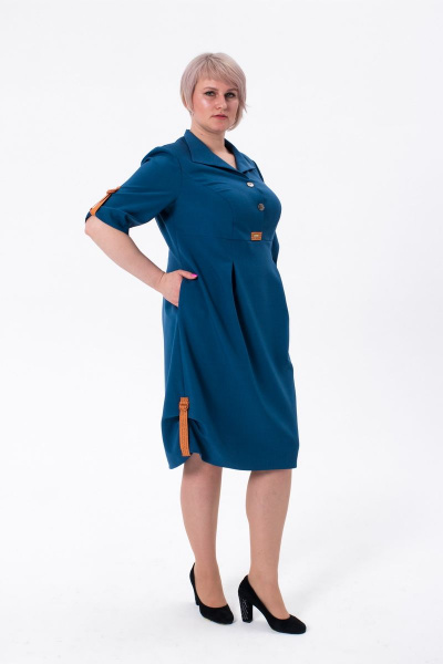 Платье Содари 592 синий - фото 5