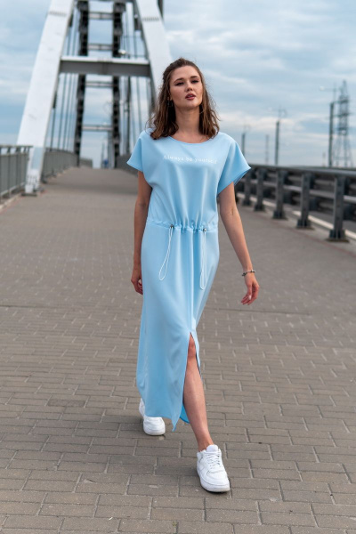 Платье Luna 054 голубой - фото 1