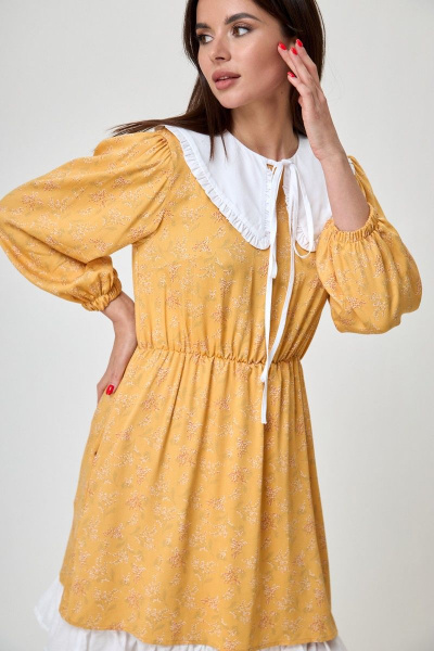 Воротник, платье, подъюбник Anelli 1235 желтый - фото 4