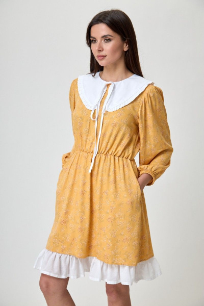 Воротник, платье, подъюбник Anelli 1235 желтый - фото 1