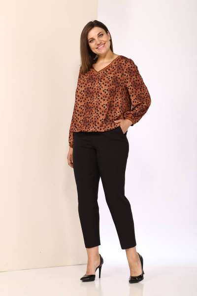 Блуза, брюки Karina deLux M-1027-2 коричневый - фото 3