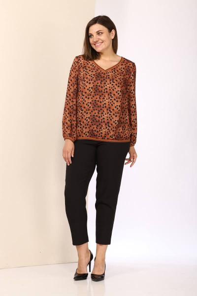Блуза, брюки Karina deLux M-1027-2 коричневый - фото 2