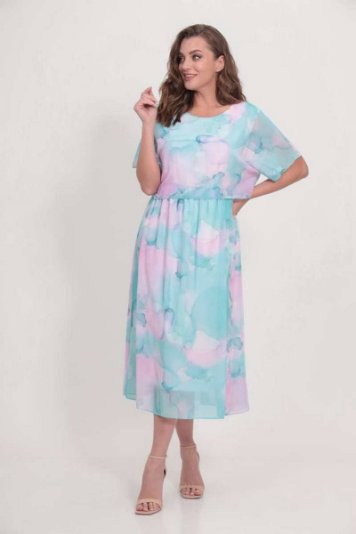 Платье TAiER 1084 мятно-розовый - фото 2