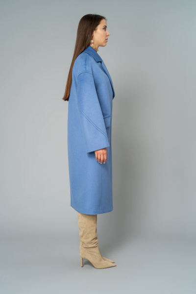Пальто Elema 1-10096-1-164 серо-голубой - фото 2