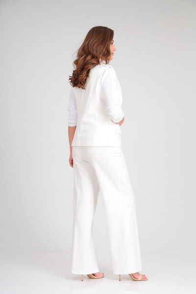 Блуза, брюки, жилет Диомант 1797 белый - фото 9
