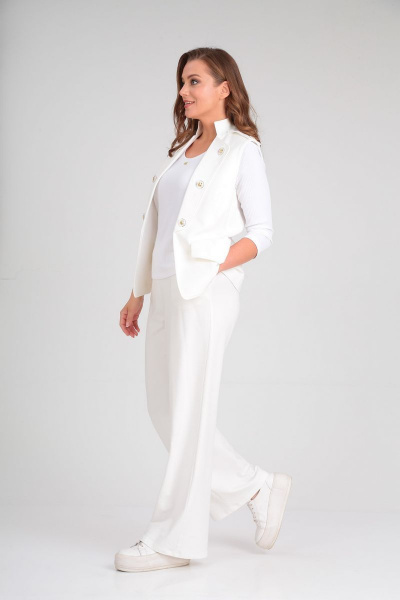 Блуза, брюки, жилет Диомант 1797 белый - фото 5