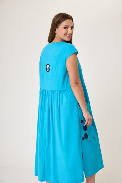 Платье Anelli 1059 бирюзовый_топаз - фото 9