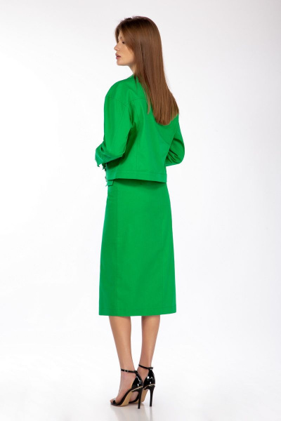 Жакет, юбка DAVA 104 зеленый - фото 2