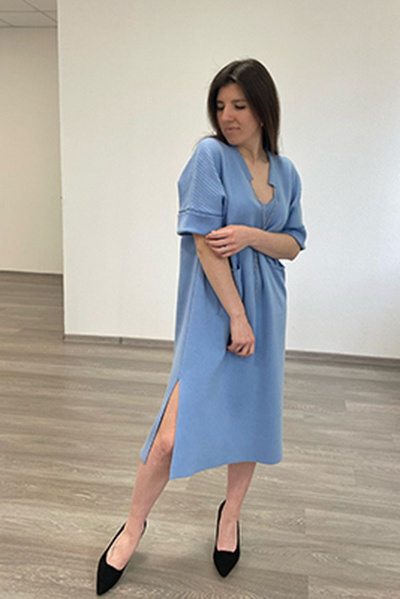 Платье Алеся 1645 голубой - фото 1