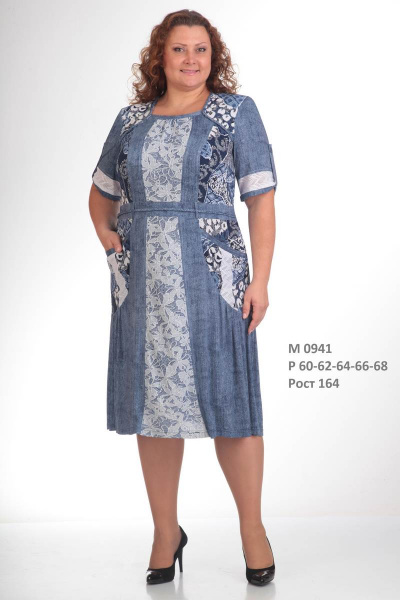 Платье СиБон 0941 св.голубой - фото 1
