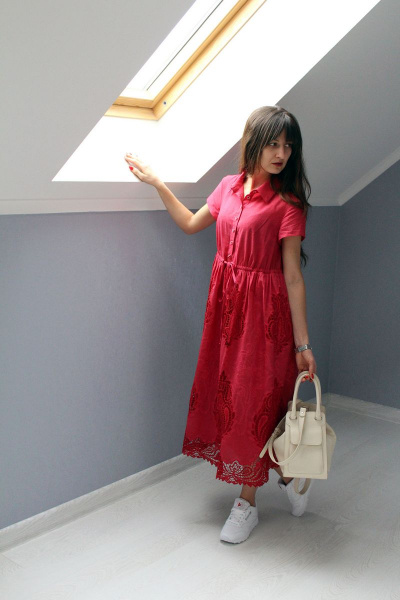 Платье ElPaiz 325 красный - фото 1