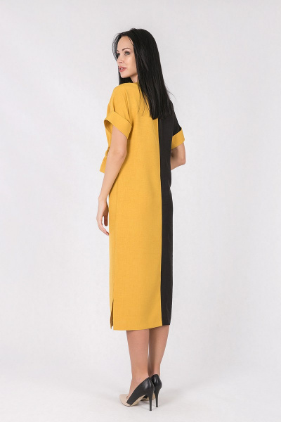 Платье Daloria 1503 желтый-черный - фото 3