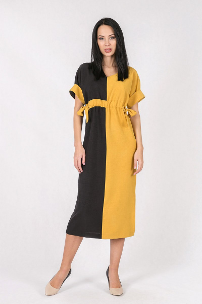 Платье Daloria 1503 желтый-черный - фото 2