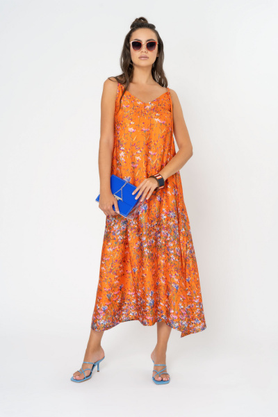 Платье Elema 5К-10995-1-164 принт_оранжевый - фото 1