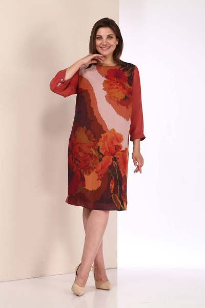 Платье Karina deLux M-1037 терракотовый - фото 2