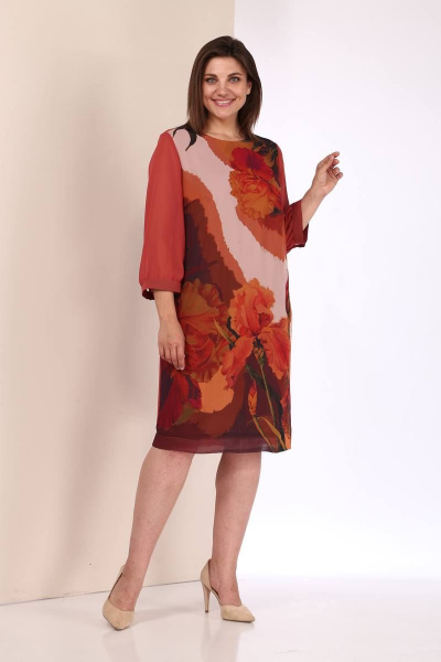Платье Karina deLux M-1037 терракотовый - фото 1