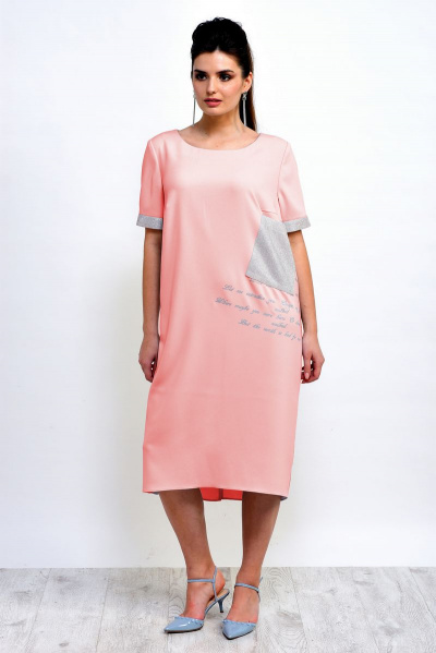 Платье Faufilure С860 розовый - фото 1