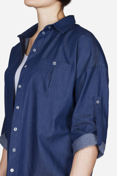 Рубашка Mirolia 587-2 синий - фото 3