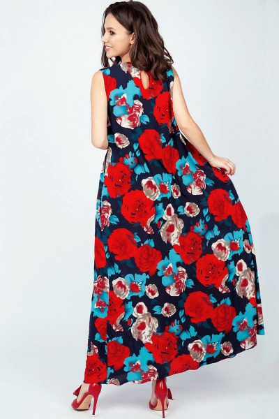 Платье Teffi Style L-1390 красный - фото 3