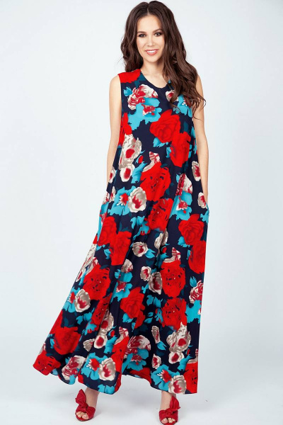 Платье Teffi Style L-1390 красный - фото 1