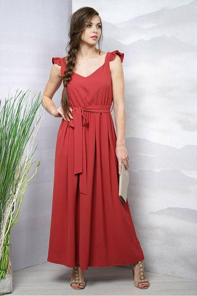 Платье Olegran М40 красный - фото 2