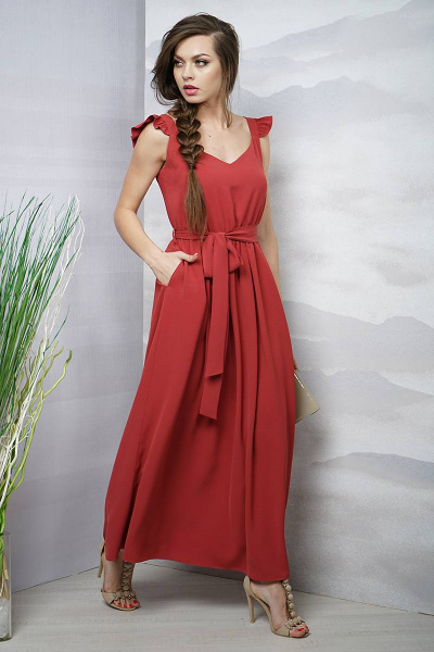 Платье Olegran М40 красный - фото 3