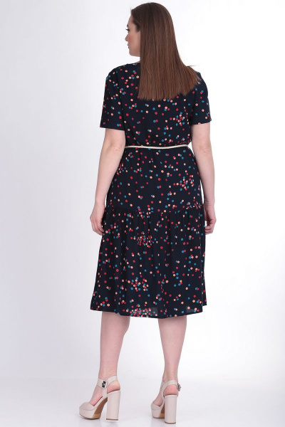 Платье LadisLine 1083 цветные_горохи - фото 3