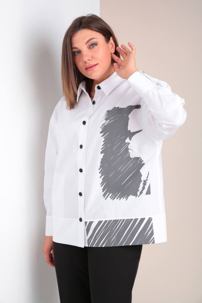 Рубашка Karina deLux M-1045Б белый - фото 3