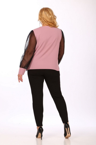 Блуза Mamma Moda М-398 черный+розовый - фото 3