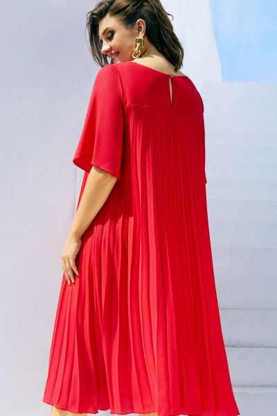 Платье Vittoria Queen 16873/2 красный_плиссе - фото 3