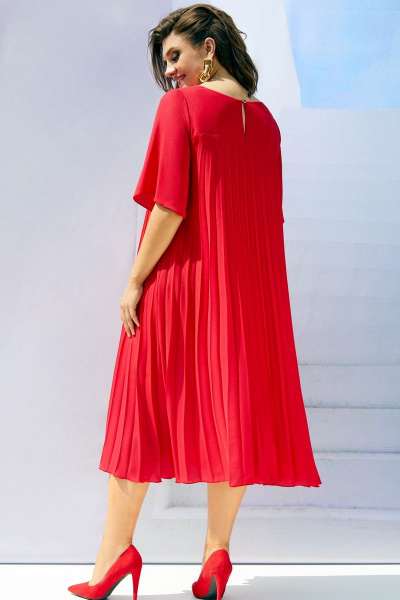 Платье Vittoria Queen 16873/2 красный_плиссе - фото 5
