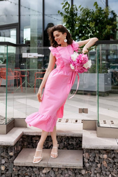 Платье KRASA - Danaida 270-22 розовый - фото 2