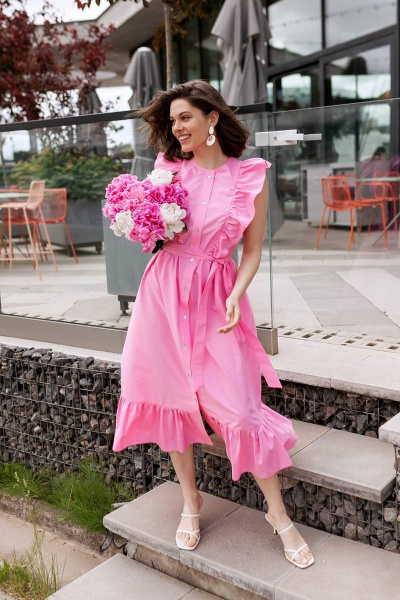 Платье KRASA - Danaida 270-22 розовый - фото 1