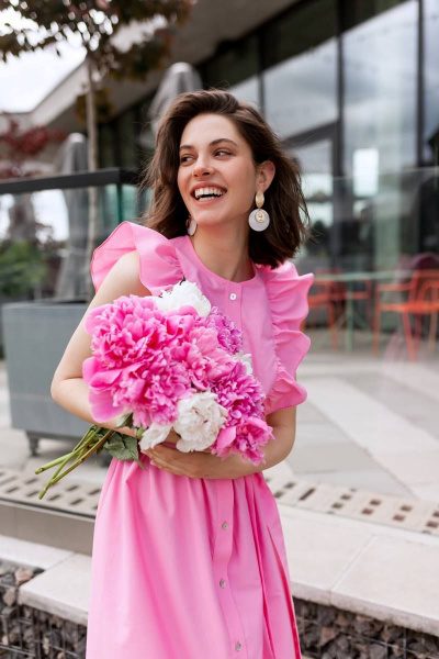 Платье KRASA - Danaida 270-22 розовый - фото 3