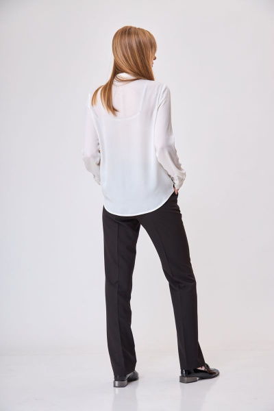 Блуза, брюки T&N 7301 белый+черный - фото 4
