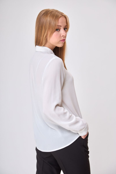 Блуза, брюки T&N 7301 белый+черный - фото 3