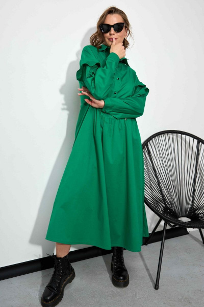Платье SOVA 11183 зеленый - фото 8