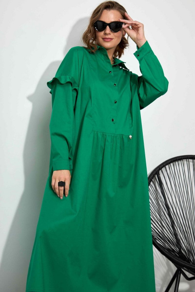 Платье SOVA 11183 зеленый - фото 7