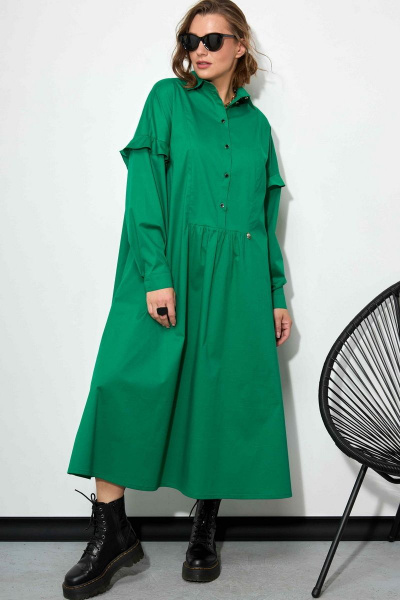 Платье SOVA 11183 зеленый - фото 3