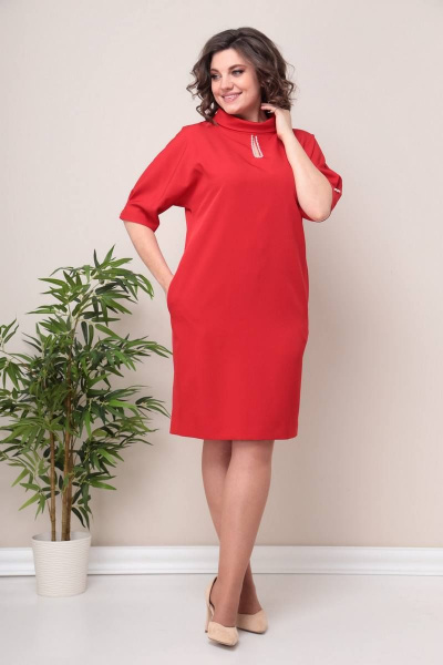 Платье Moda Versal П2368 красный - фото 2