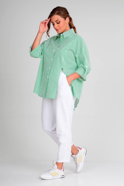 Брюки, рубашка Liona Style 846 зеленый - фото 3