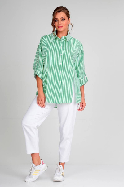 Брюки, рубашка Liona Style 846 зеленый - фото 2