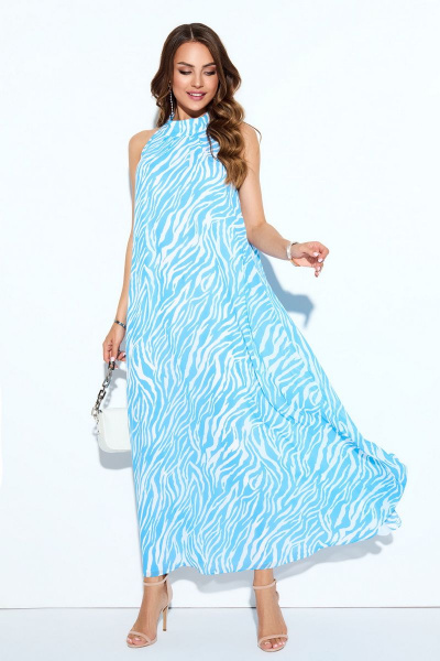 Платье TEZA 4136 бело-голубой - фото 2