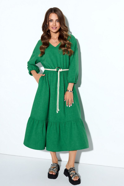 Платье TEZA 4163 зеленый - фото 2