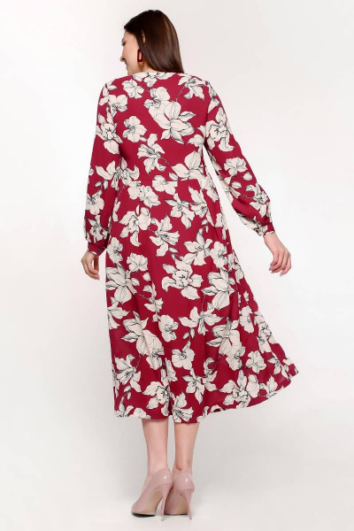 Платье La rouge 5400 бордо-(цветы) - фото 3