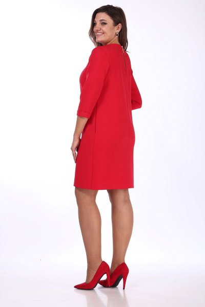Платье Lady Style Classic 1037 красный - фото 2