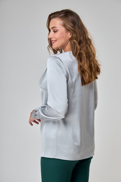 Блуза ANASTASIA MAK 1046 стальной - фото 5