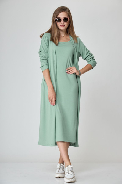 Кардиган, платье STEFANY 2058 зеленый - фото 1