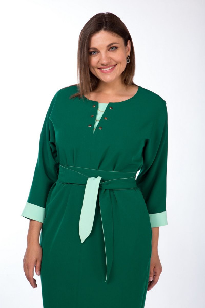 Платье Lady Style Classic 1232/5 зеленый - фото 2