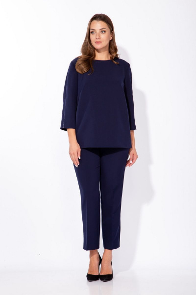 Блуза, брюки Andrea Style 2254 темно-синий - фото 1